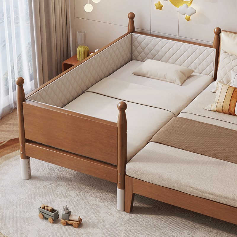 实木拼接床加宽床边儿童床单人小床婴儿床拼接大床床加宽拼接神器