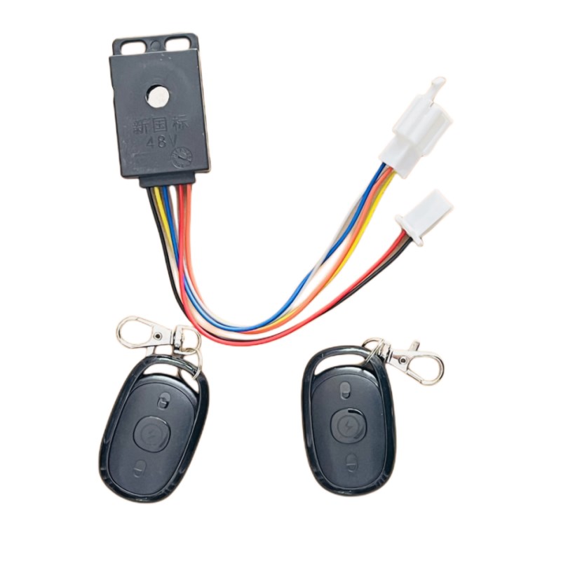 新国标电动车防盗超速警报器遥控起动啓动器模块控制器排插防盗器