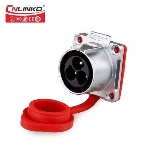 凌科LP-24型3芯25A大电流功率户外快速防雨水航空插头插座连接器