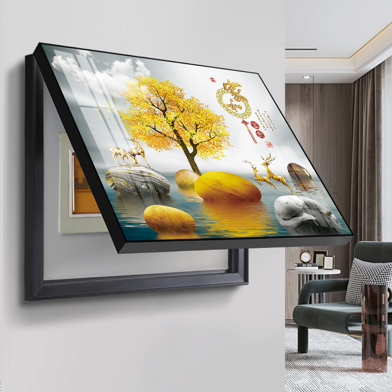 电表箱画装饰画现代简约开关盒配电箱遮挡挂画免打孔客厅配电箱画