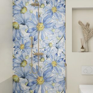 现代简约客厅走廊卫生间洗手间背景墙瓷砖拼接大花砖600x1200mm