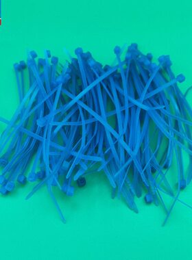 蓝色2.5*100mm铁氟龙扎线带 3*100耐温200度四氟扎带 100条/包