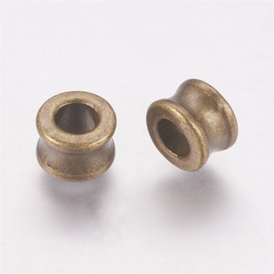 跨境热销藏银合金大孔珠子diy手工桶珠串珠手链饰品配件