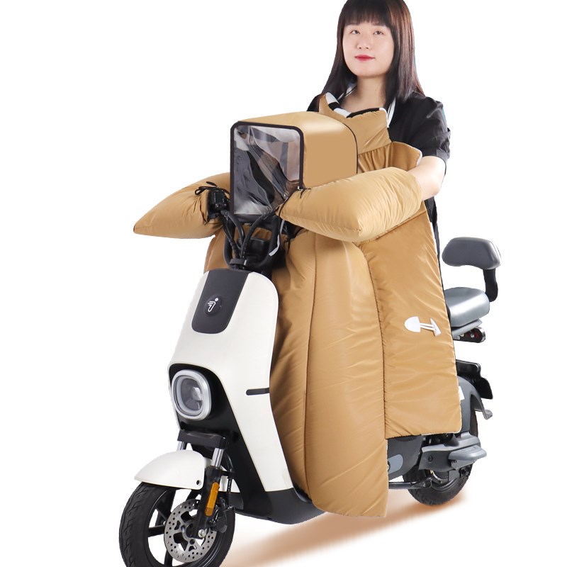 亲子款电动摩托车分体挡风被冬季加绒加厚电瓶车防风罩带孩子春秋