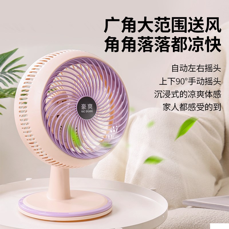 2025新款电风扇小型家用台式电扇宿舍桌面静音小风扇空气循环台扇