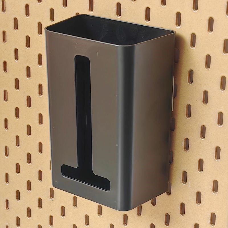 【兼容Yi家】竖向抽纸盒洞洞板,黑色纸巾架,白色洗面巾收纳盒