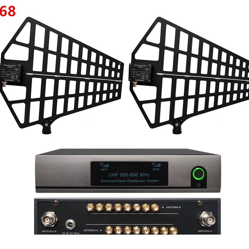 无线话筒接收机天线信号放大器一拖四拖五拖八监听耳返信号放大器