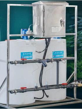 全自动加装置双桶双泵污水处理成套设备厂家加混凝计量泵
