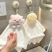 可爱擦手巾超强吸水挂式 擦手毛巾卫生间厨房洗手布加厚儿童擦手帕