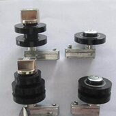 亚泰无框阳台窗配件 出口专供三代折叠轮 三代折叠无框阳台窗滑轮