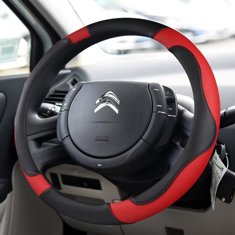 雪铁龙老款世嘉凯旋免手缝真皮方向盘套0C6/08/09/10/11款汽车把