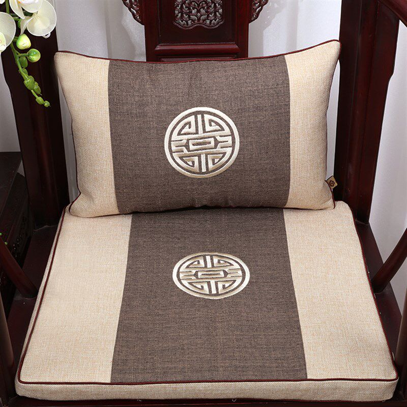 中式坐垫办公室椅垫防滑皇宫圈椅B垫海绵棕垫定做新古典四季沙发