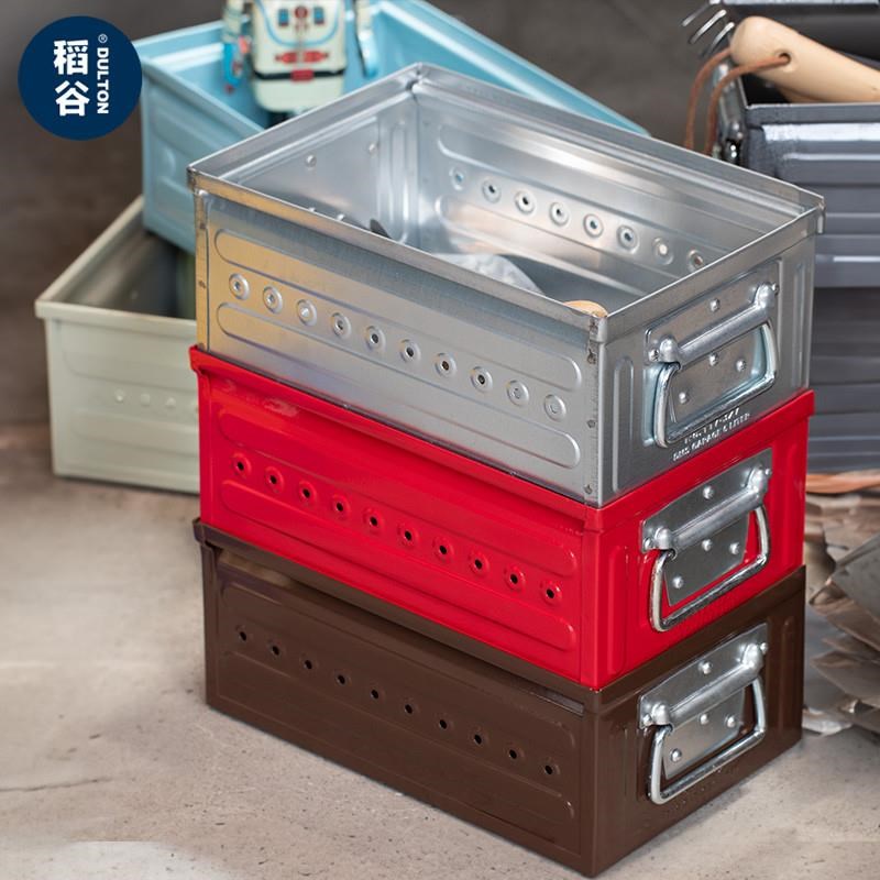 藏库DULTON金属收纳箱 工业风储物收纳盒P无盖可叠工具盒6L大