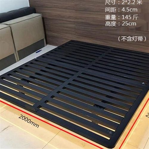 2x2.2米悬浮床无床头铁架钢架铁艺主卧双人床榻榻米排骨架悬空床