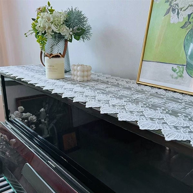 新款韩式蕾丝布艺钢琴盖布高级感雅马哈电子琴防尘钢琴罩琴凳盖巾