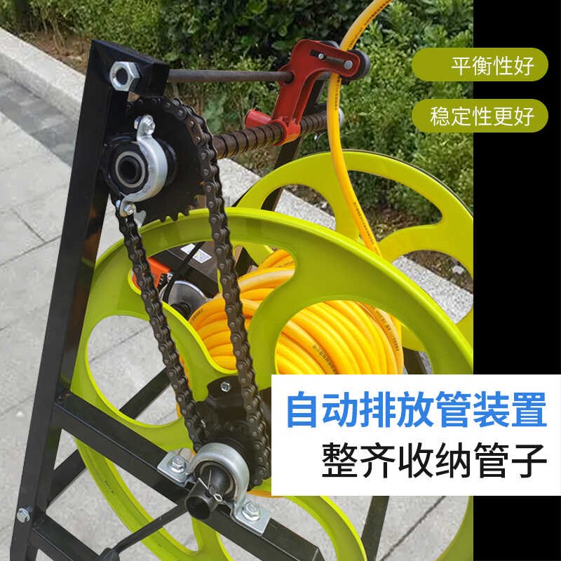 电动遥控收管绕管机农用高压打药管卷管器挂车电线网线水管收纳架