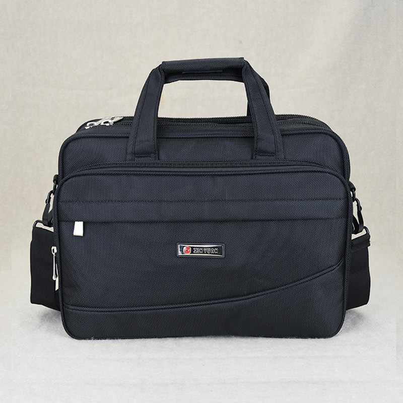 商务公文包男手提电脑包帆布大容量牛津文件业务出差斜挎包工具包