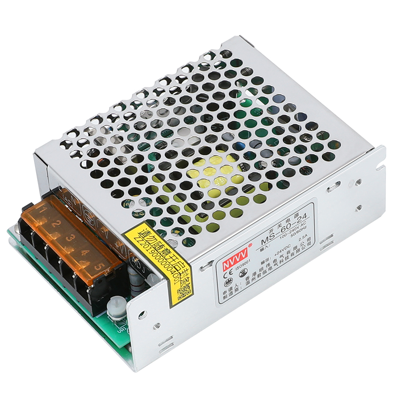 明伟开关电源MS-60W-24V 12V 5V监控摄像LED灯带珠220V转DC变压器