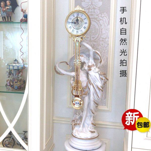 客厅欧式座钟摇摆钟落地钟创意台式桌面摆钟古典沙发两边摆设立钟