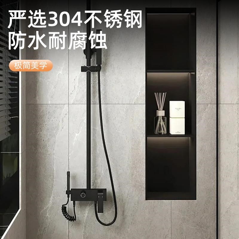 不锈钢壁龛卫生间浴室金属电视定制不锈钢壁龛嵌入式柜成品置物架