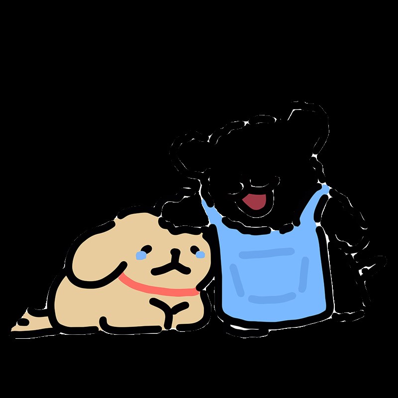 电动车夜间反光贴可爱线条狗头盔汽车贴纸装饰贴摩托车身划痕遮挡