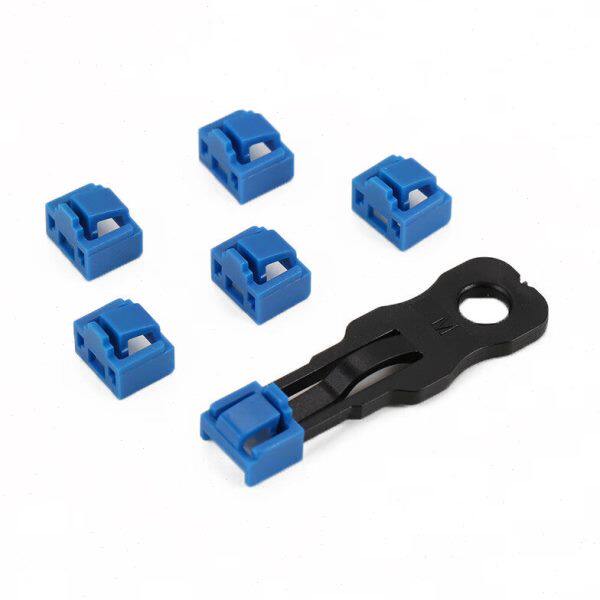 信霆 XT-RJ45AQS端口锁网口安全锁RJ45锁 蓝色50个/包配三把钥匙