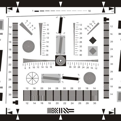 高清晰增强版4X ISO122334000线分辨率测试卡红外监控清晰度测试
