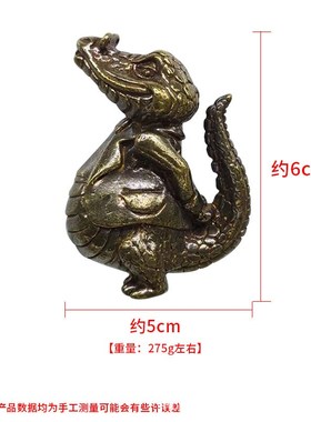 实心黄铜貔貅麒麟摆件办公桌面古玩手把玩件宗教摆件 茶宠摆件