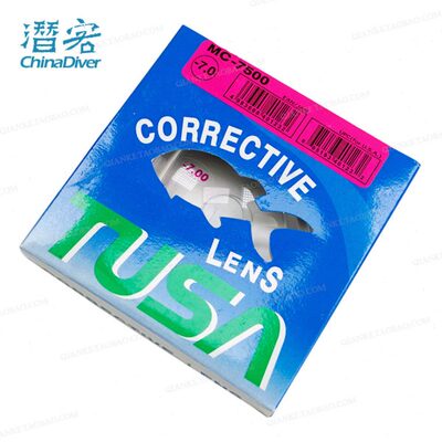 TUSA MC7500 原厂近视镜片强化玻璃矫正度数适用M212潜水面镜单片