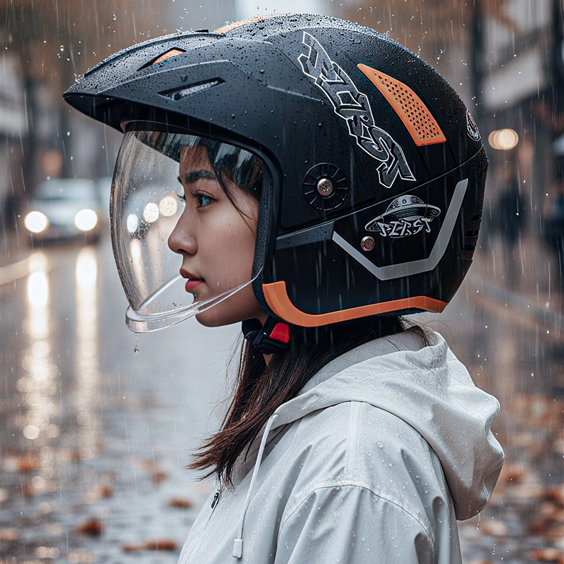 2025新款头盔电动车女士防雨保暖不压头发3C认证四季通用覆古头盔
