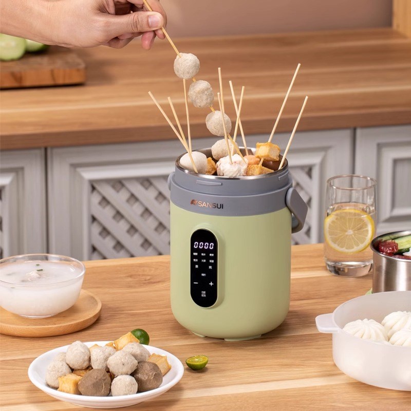 山水多功能I电炖壶隔水炖盅多功能电煮锅煲汤煮粥烧水小型电煮杯