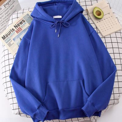 Soild Haze Blue Hoodies Sweatshirt Men Hoodie Sweatshirts Sp