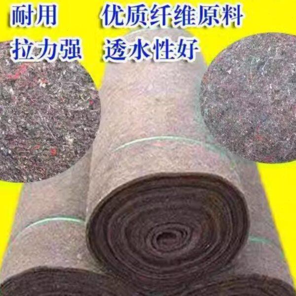 家居包装毛毯加厚土工布毛毡大棚保温棉被黑心棉工程公路养护毯子