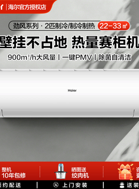 海尔劲风2匹空调大挂机家用客厅冷暖两用挂式卧室变频一级能效PAA