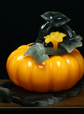 财富丰收南瓜摆件j中式家居客厅玄关电视柜装饰工艺礼品摆饰乔迁