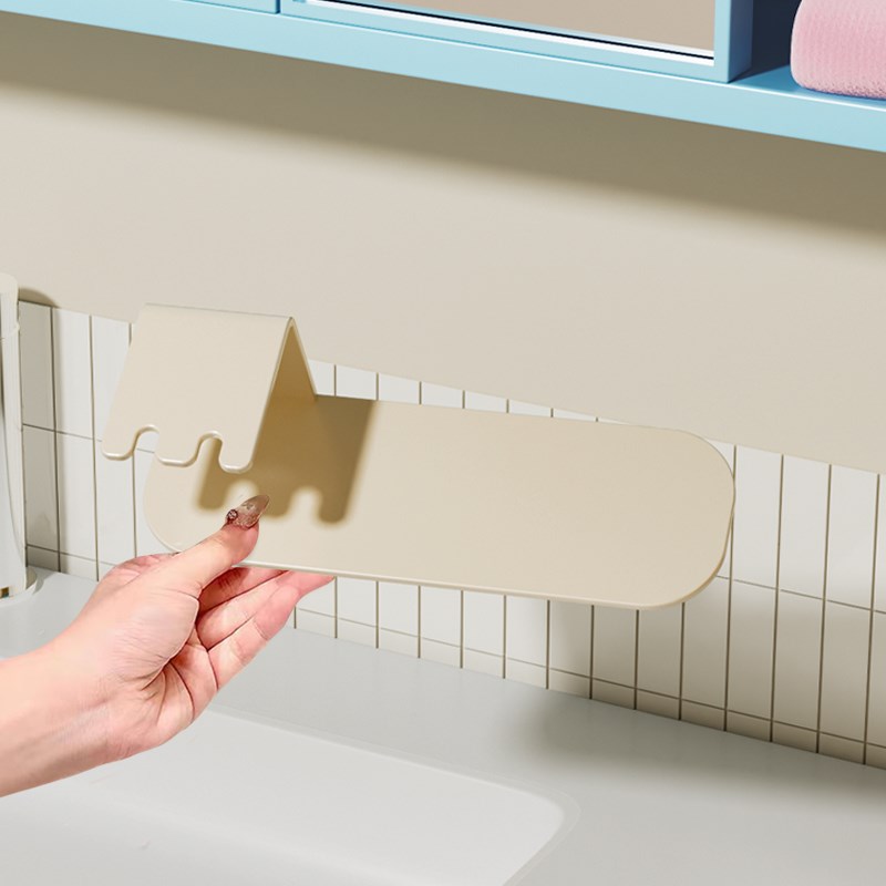 镜柜下磁吸漱口杯牙刷置物架免打孔一家H四口柜底倒挂牙杯架洗漱