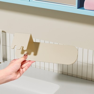 镜柜下磁吸漱口杯牙刷置物架免打孔一家H四口柜底倒挂牙杯架洗漱