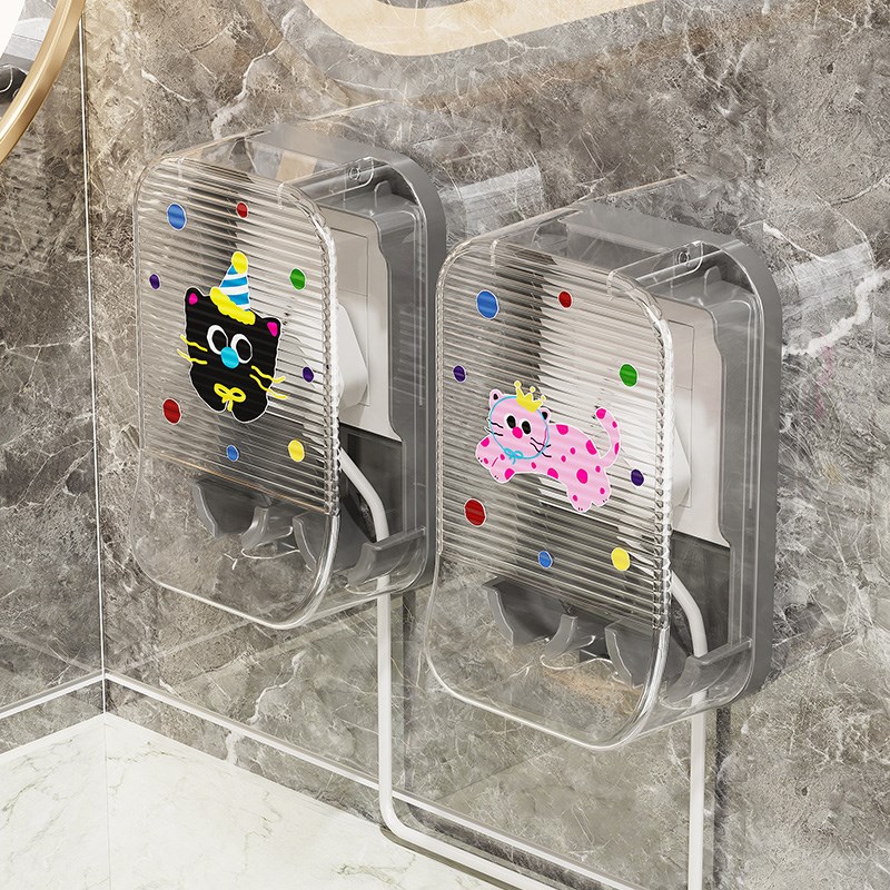 86型加高加大插座防水罩遮挡盒浴室漏电开关防R溅盒热水器保护罩