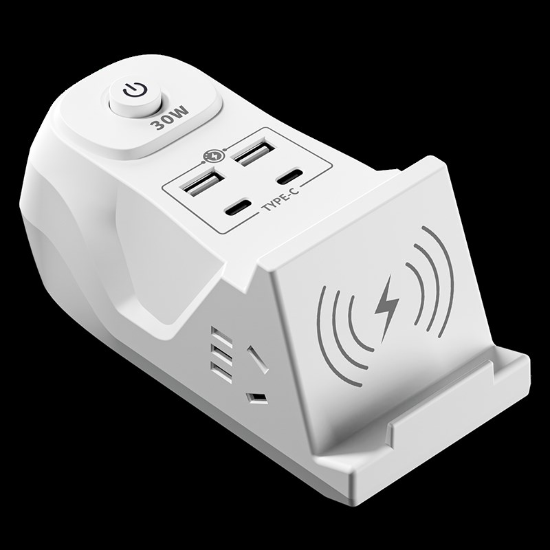 快充30W多功能k牛插座无线充电S插排多孔充电两用插线板智能办公