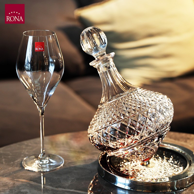 捷克OA水晶玻i璃白葡萄酒杯家用红葡萄酒杯雷司令葡萄高脚杯