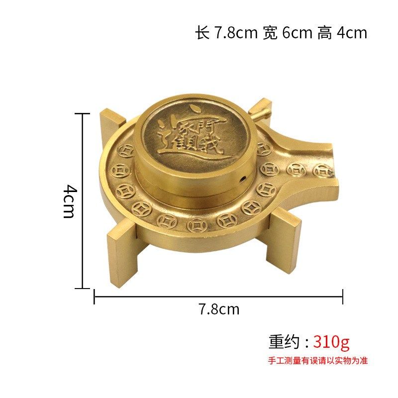 黄铜石磨盘指尖转转手把件石磨方向盘工艺品摆件解压创意桌面摆件,特色手工艺,其他特色工艺品,淘宝优惠券,粉丝福利购,淘宝优惠卷
