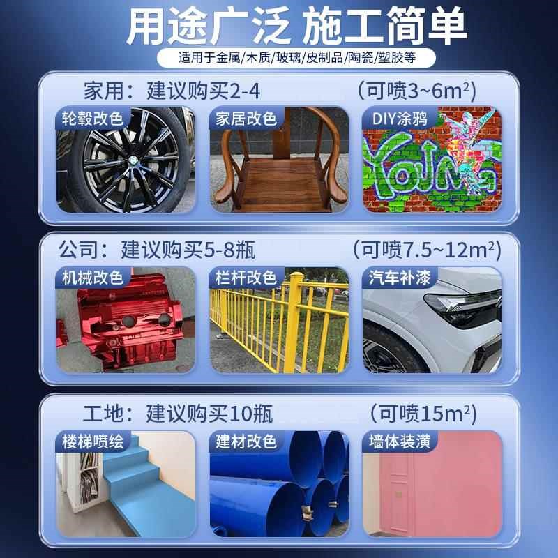 德国自喷漆金属防锈漆墙面家具自动手摇木器漆汽车专用黑色油漆罐
