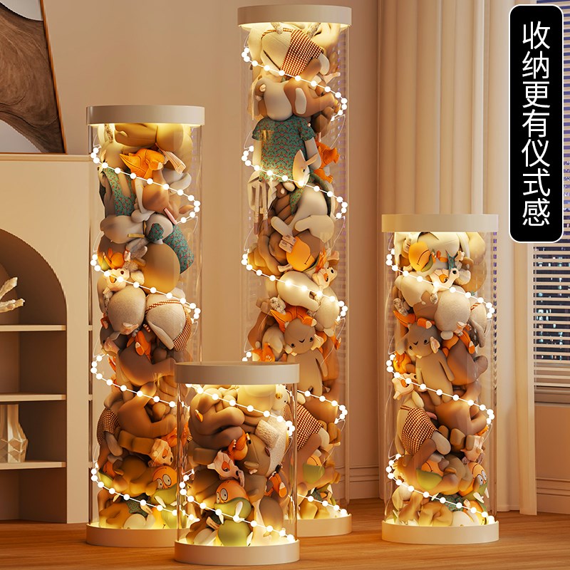 大容量娃娃收纳桶儿童玩具毛绒玩偶公仔整理神器布偶积木展示神器