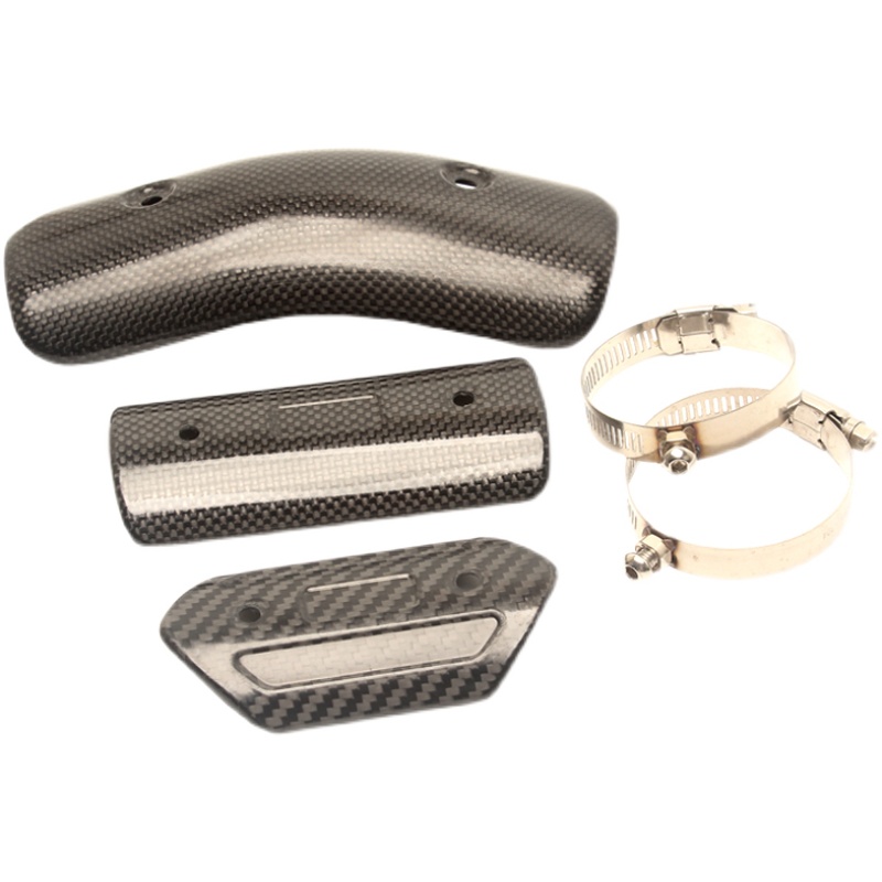 改装摩托车排气管碳纤维防烫盖SC天蝎Z900防烫布芭蕉布龙骨防烫片