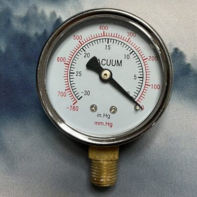 负压表 真空计 -30inhg-0 -760mmhg-0 直径60mm径向立式Y60 pt1/4