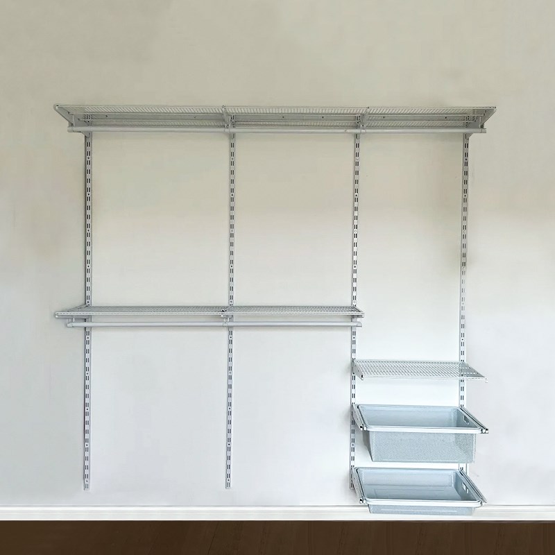 组合金属衣柜厂家出租房公寓砌墙开放步入式衣帽间挂衣置物架