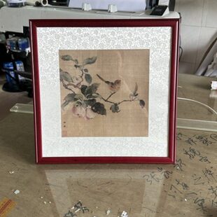 果熟来禽图宋画小品26x27cm高清花鸟微喷复制临摹手稿 林椿 1宋