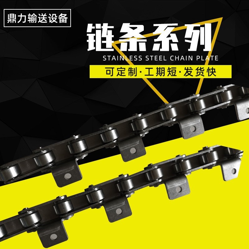 38.1双节距不锈n钢炼条加长销轴炼条带耳单双孔炼条不锈钢弯板炼