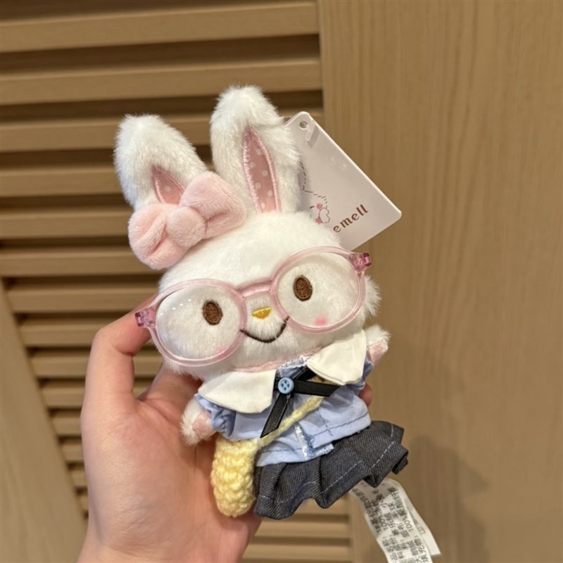 正宗三丽鸥许愿兔袋吊坠卡通可爱的心钥匙链毛P绒娃娃娃娃吊坠兔