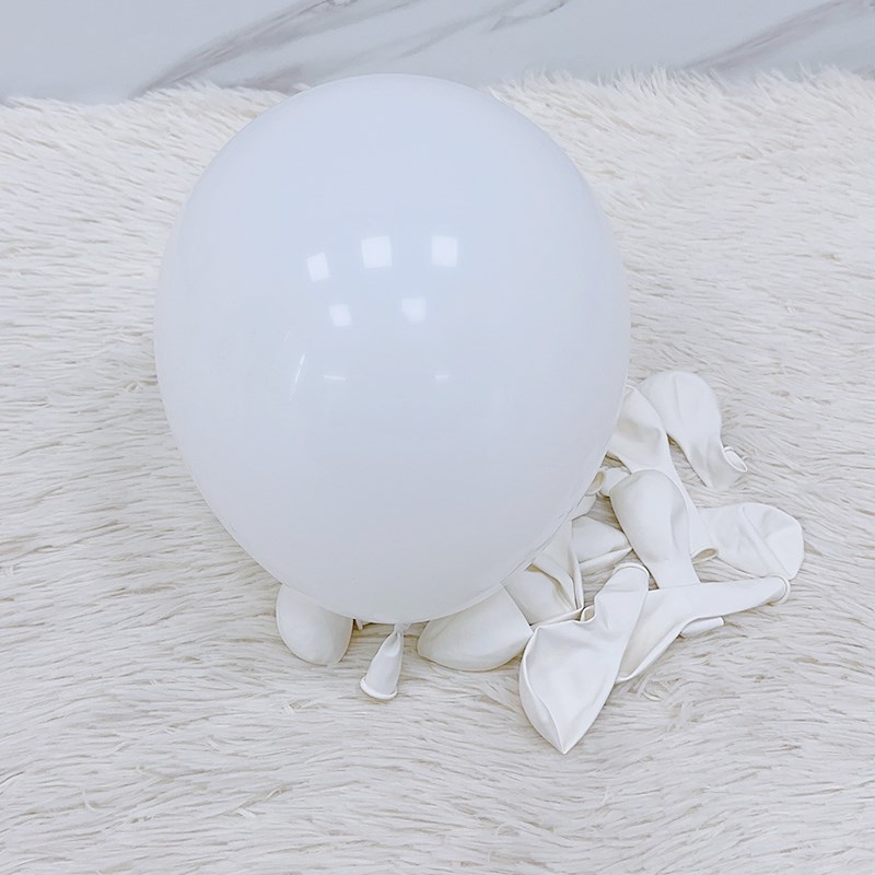 加厚纯白色气球5i寸10寸12寸18寸生日装饰开业活动圆形乳胶汽球